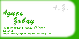 agnes zobay business card